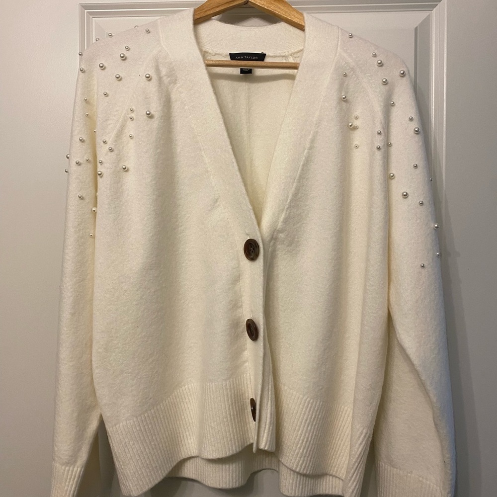 Ann Taylor Pearl Cardigan